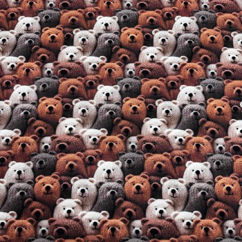 Футер 2х петля ВЯЗАНЫЕ МИШКИ