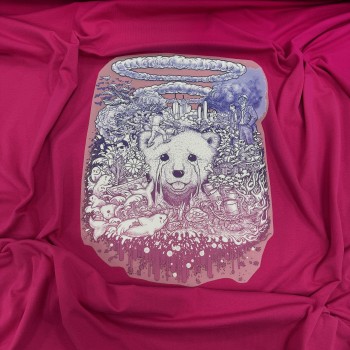 Термотрансфер МИШКА В ГОРОДЕ ГРАДИЕНТ