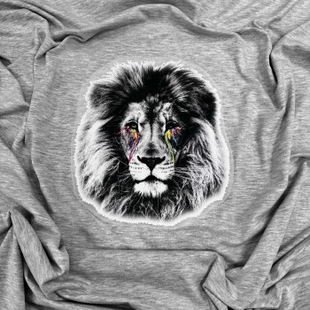 Термотрансфер ЧЕРНО БЕЛЫЙ ЛЕВ