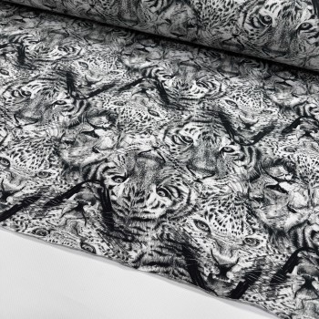 Кулирная гладь ЧЕРНО БЕЛОЕ САФАРИ