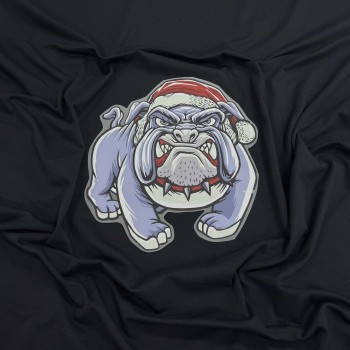 Термотрансфер ПИТБУЛЬ В НОВОГОДНЕЙ ШАПКЕ