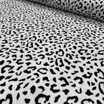 Кулирная гладь ЧЕРНЫЙ ЛЕО НА БЕЛОМ