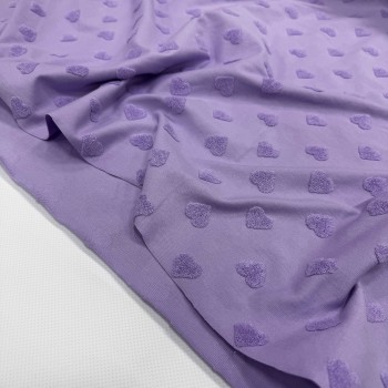 Кулирная гладь ФИАЛКА МАХРОВЫЕ СЕРДЕЧКИ МИНИ