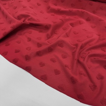 Кулирная гладь КРАСНЫЕ МАХРОВЫЕ СЕРДЕЧКИ МИНИ