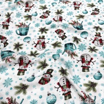 Кулирная гладь хб ВЕСЕЛЫЙ СНЕГОВИК