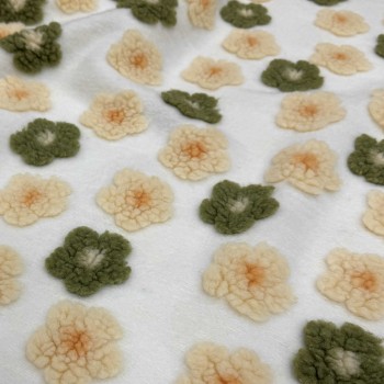 Шерпа мех ЦВЕТОК КИВИ