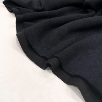 Футер 3х начес велюр ВАРЕНКА СИНЯЯ НА ЧЕРНОМ