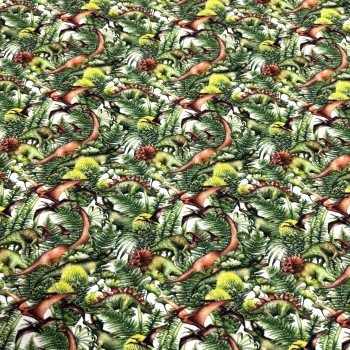 Кулирная гладь ДИНО В ДЖУНГЛЯХ