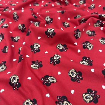 Кулирная гладь МИННИ НА КРАСНОМ