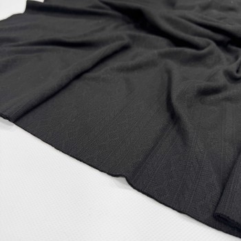 Кулирная гладь ЖАККАРД КОСИЧКИ ЧЕРНЫЕ