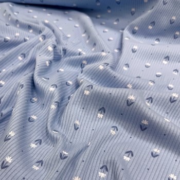 Лапша хлопковая ТЮЛЬПАНЫ НА ГОЛУБОМ