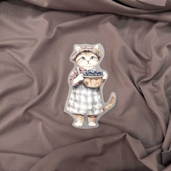 Термотрансфер КОШЕЧКА С ЧЕРНИКОЙ