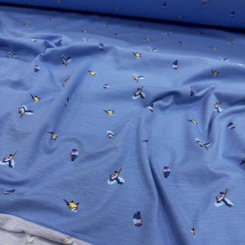 Кулирная гладь ПТИЧКИ НА НЕБЕ