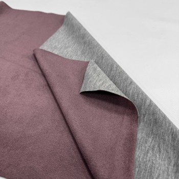 Замша на сером меланже СУХАЯ РОЗА