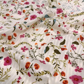 Трикотаж СТРАЙП ЦВЕТОЧНАЯ ПОЛЯНА